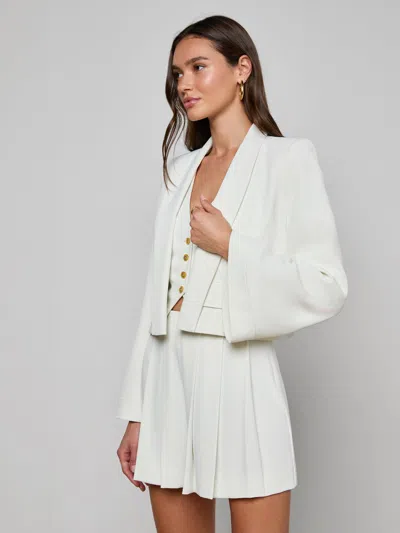L'agence Nixie Cardigan Jacket In White