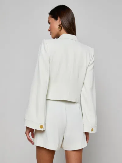 L'agence Nixie Cardigan Jacket In White