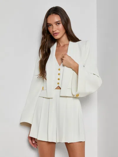 L'agence Nixie Cardigan Jacket In White
