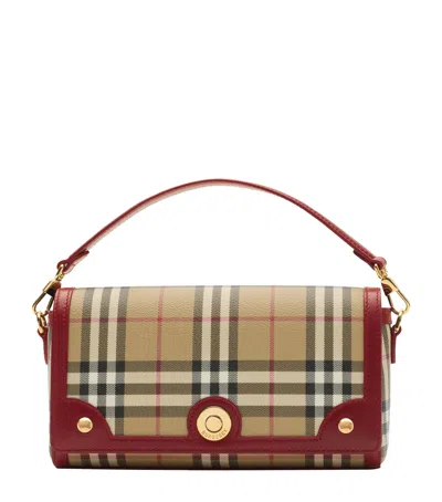 Burberry Plaid Top Handle Crossbody Bag Detachable Strap In Multi