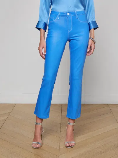 L'agence Tati Coated Bootcut Jean In Blue