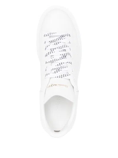 Alexander Mcqueen Women Leather Sneaker With Logo In White