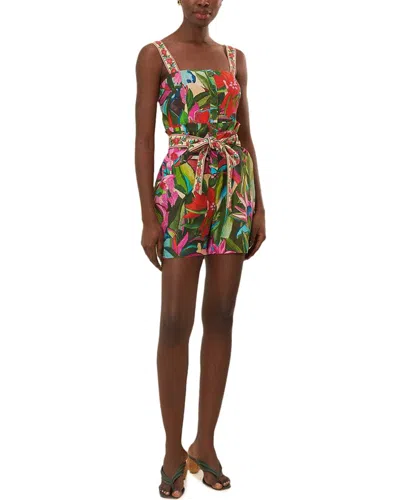 Farm Rio Linen-blend Romper In Multi