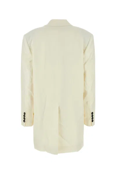 Ami Alexandre Mattiussi Ami Women Ivory Wool Oversize Blazer In Yellow