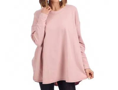 Mudpie The Libba Swing Hem Top In Blush In Pink