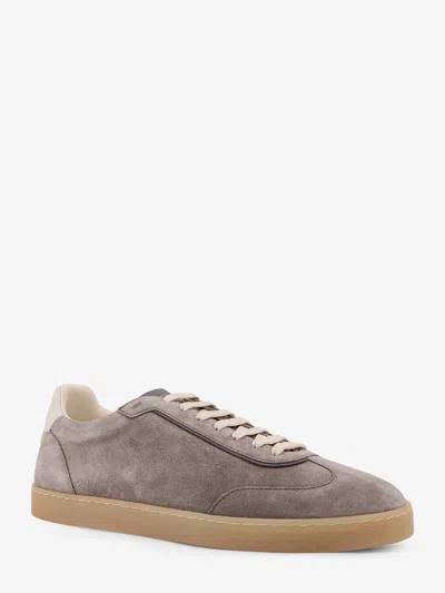 Brunello Cucinelli Coda Di Rondine Suede Sneakers In Purple