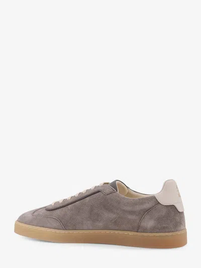 Brunello Cucinelli Coda Di Rondine Suede Sneakers In Purple