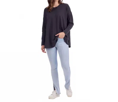 Mudpie The Libba Swing Hem Top In Black In Black