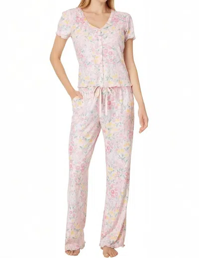 Pj Salvage Floral Fields Pajama Set In Blush In Pink