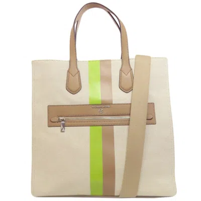 Pre-owned Michael Kors Canvas Tote Bag () In Sand