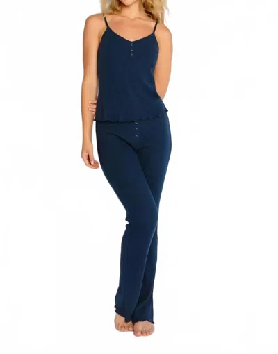 Pj Salvage Reloved Rib Pajama Set In Navy In Blue