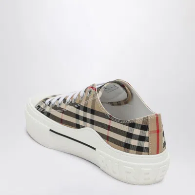 Burberry Cotton Sneaker With Vintage Check Pattern In Multi