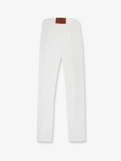 Celine Boyfriend Jeans 001 In Cotton Denim In White