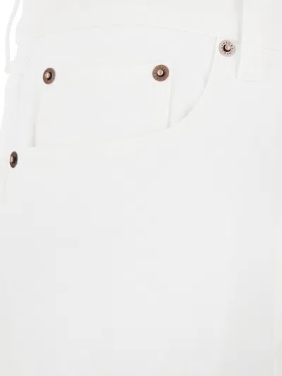 Celine Boyfriend Jeans 001 In Cotton Denim In White