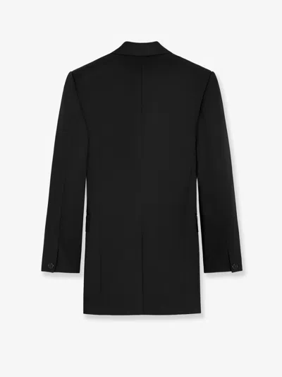 Celine Women Single-breasted Wool Blazer In Black