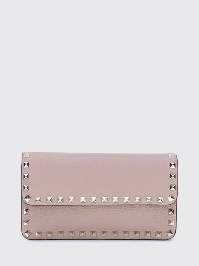 Valentino Rockstud Pochette With Chain In Pink