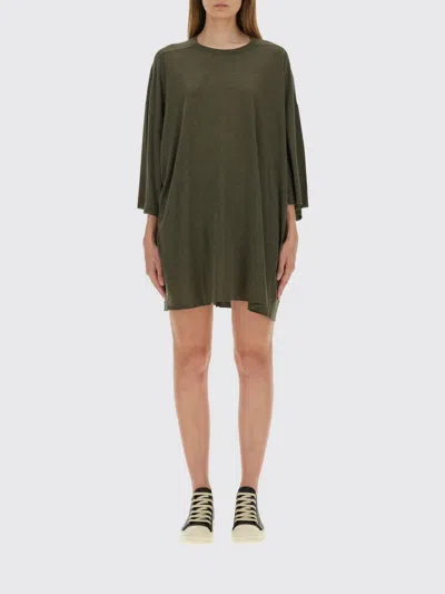 Rick Owens T-shirt  Woman Color Green In Green
