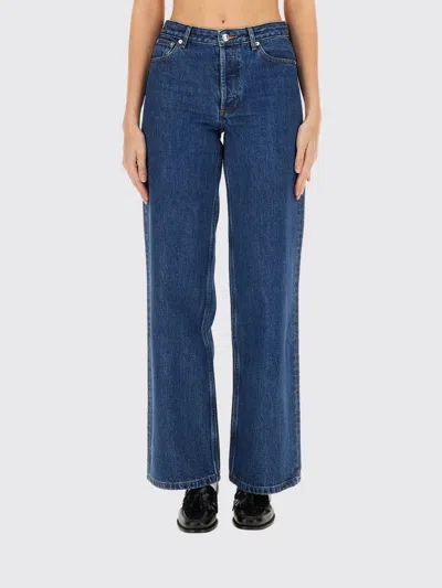 Apc Jeans A. P.c. Woman Color Denim In Blue