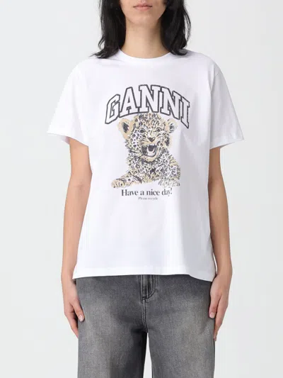 Ganni T-shirt  Woman Color White In White