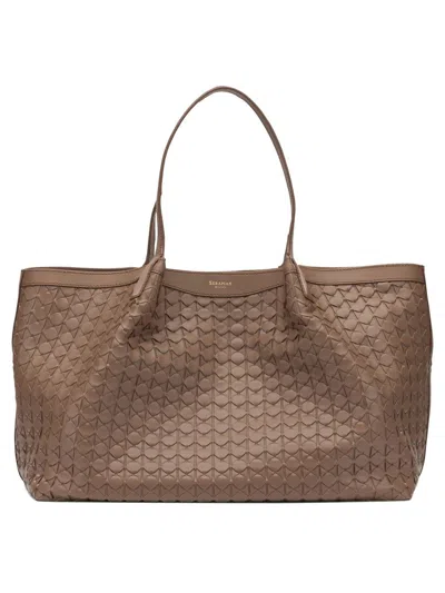 Serapian "secret" Large Shoulder Bag In Brown
