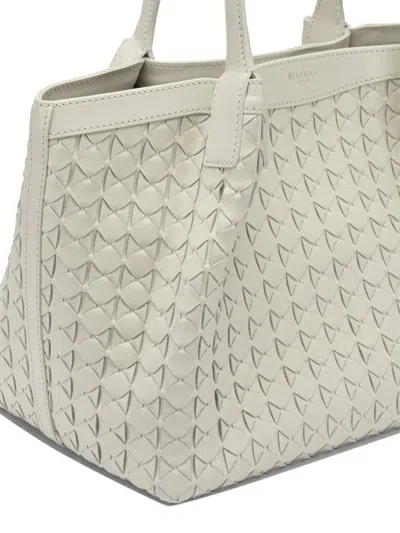 Serapian "secret" Small Shoulder Bag In White