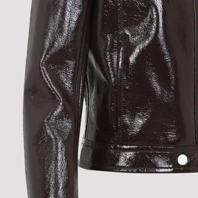 Courrèges Vinyl Jacket Women In Brown