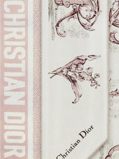 Dior Alphabet Mitzah Scarf In White