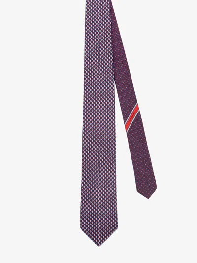 Ferragamo Pegasus Print Silk Tie In Multi