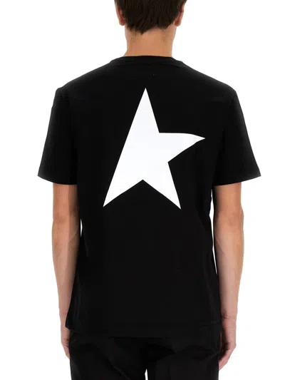 Golden Goose Men Logo Print T-shirt In Black