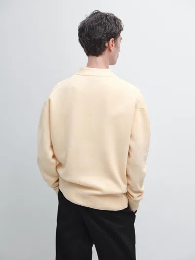 Massimo Dutti 100% Wool V In Neutral