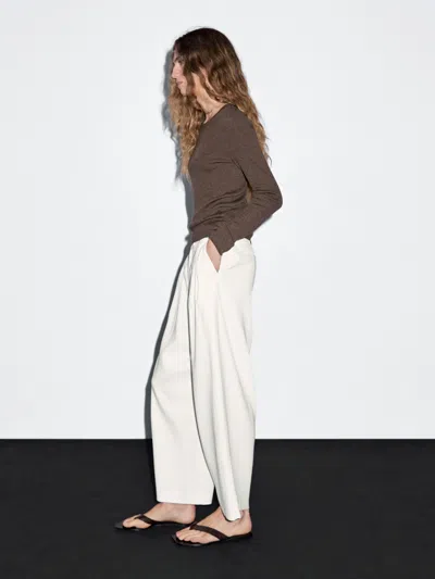Massimo Dutti Darted Culottes In Multi