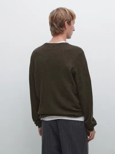 Massimo Dutti Seamless Wool Blend Knit Sweater In Multi