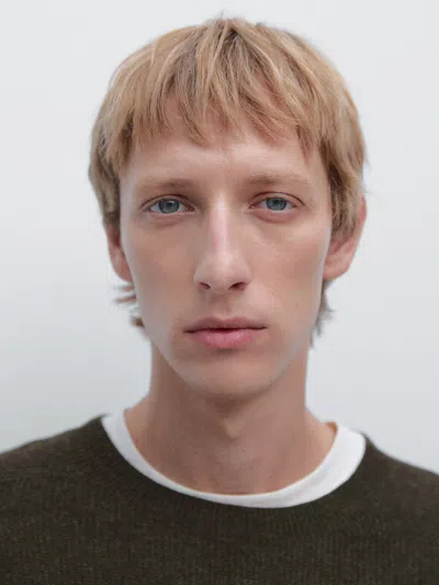 Massimo Dutti Seamless Wool Blend Knit Sweater In Multi