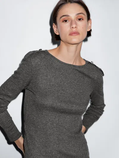 Massimo Dutti Knit T In Gray