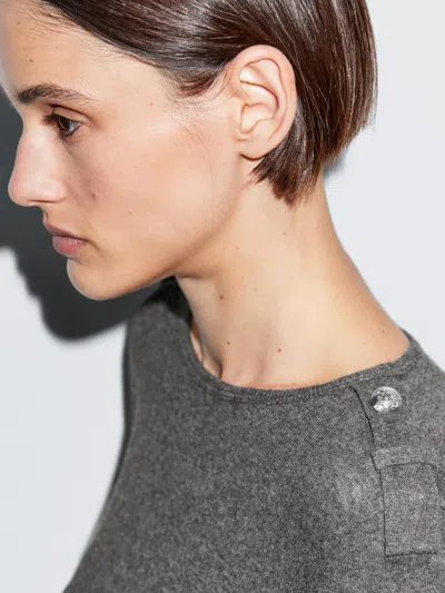 Massimo Dutti Knit T In Gray