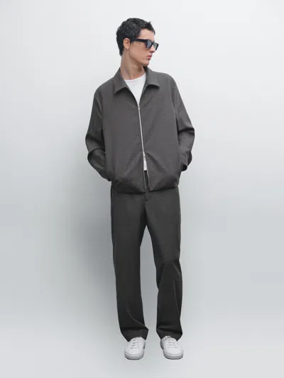 Massimo Dutti Total Look Double Wool Blend Jacket In Multi