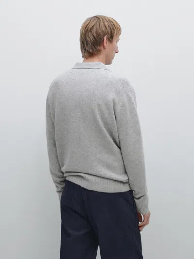 Massimo Dutti Wool Blend V In Multi