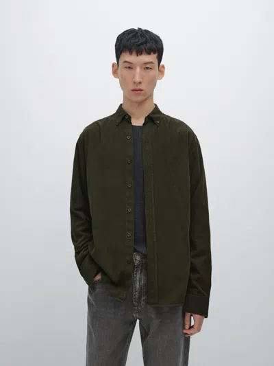 Massimo Dutti Regular Fit Needlecord Shirt In Multi