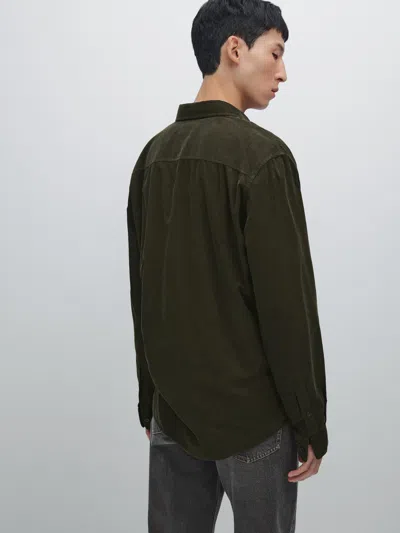 Massimo Dutti Regular Fit Needlecord Shirt In Multi