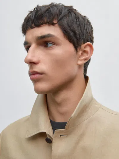 Massimo Dutti 100% Linen Total Look Jacket In Multi