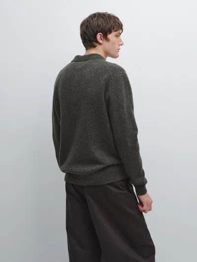 Massimo Dutti Flecked V In Gray