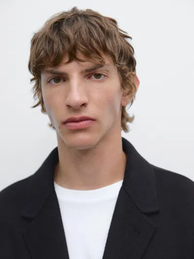 Massimo Dutti Wool Blend Blazer In Animal Print