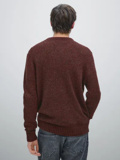 Massimo Dutti Wool Blend Sweater With Crew Neck In Multi
