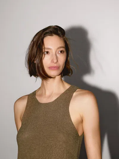 Massimo Dutti Cutwork Halter Top In Multi