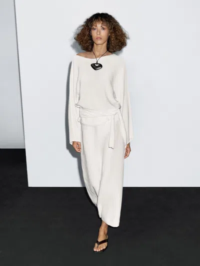 Massimo Dutti Knit Sweater With Bow Detail In Multi