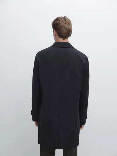 Massimo Dutti Lightweight Trench Coat With Hidden Buttons In Multi