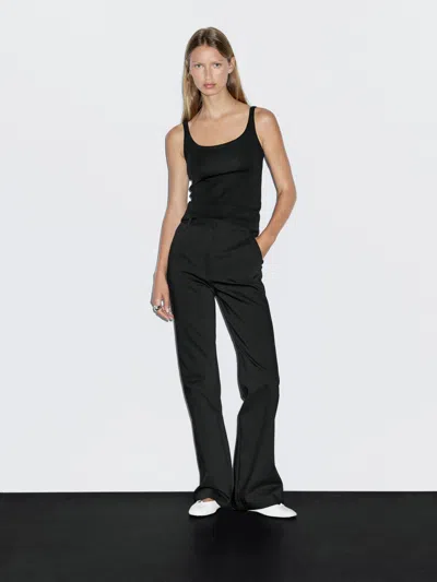 Massimo Dutti Flared Stretch Trousers In Animal Print