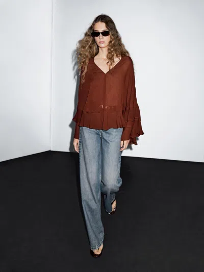 Massimo Dutti Cape In Brown