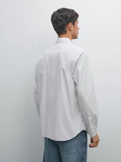 Massimo Dutti Regular Fit Micro In White