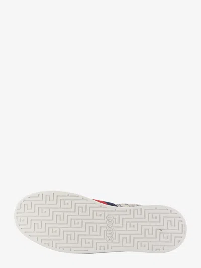 Gucci Men Ace Gg Supreme Fabric Sneakers In Gray